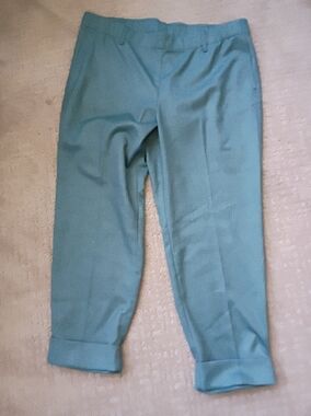 J. Jill Pull On Green Herringbone Pants